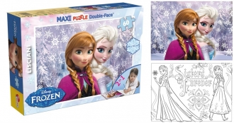 Slagalica Lisciani 60pcs Maxi Frozen Sisters 2u1 slozi I oboji 46881