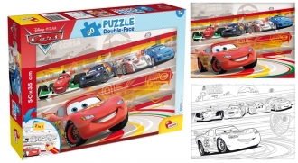 Slagalica Lisciani 60pcs Cars 2u1  slozi I oboji 47925