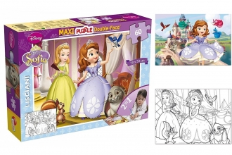 Slagalica Lisciani 60pcs Maxi Sofia The First 2u1 slozi I oboji 46560