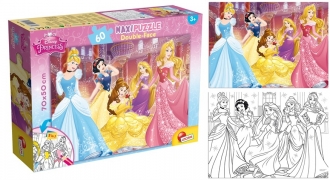 Slagalica Lisciani 60pcs Maxi Princess 2u1 slozi I oboji 48250