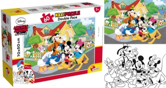 Slagalica Lisciani 60pcs Maxi Disney Mickey  2u1 slozi I oboji 66728