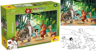 Slagalica Lisciani 35pcs Maxi Jungle Book 2u1 slozi I oboji 74143