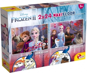Slagalica Lisciani 2x24pcs SuperMaxi Frozen 2u1 slozi I oboji 86580