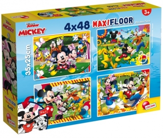 Slagalica Lisciani 4x48pcs SuperMaxi Mickey 2u1 slozi I oboji 86610