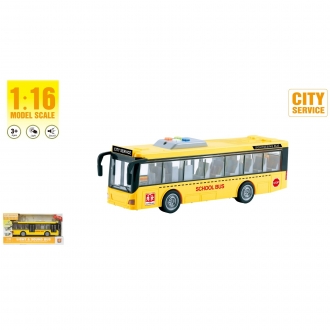 Autobus 1:16 zuti sa zvukom I svetlom B/O 28,3x7,3x9cm(1/24) Wenyi WY910A