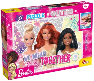 Slagalica Lisciani 60pcs Barbie Glitter Selfie!  2u1 slozi I oboji  81165