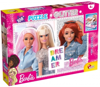 Slagalica Lisciani 108pcs Barbie Glitter Best friends forever!   2u1 slozi I oboji  81196