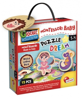 Montesori Baby Edukativna drvena slagalica Puzzle Dream 15pcs Lisciani 96862