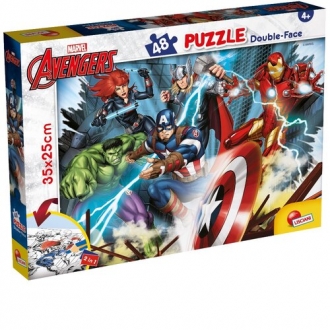 Slagalica Lisciani 48pcs Marvel Avengers 2u1 slozi I oboji 99641