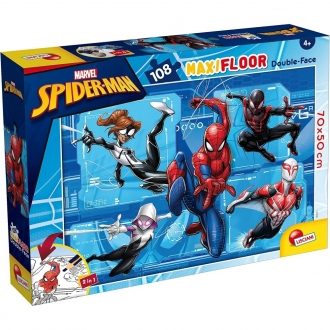 Slagalica Lisciani 108pcs Maxi Marvel Spiderman 2u1 slozi I oboji 99764