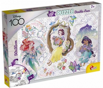 Slagalica Lisciani 250pcs Disney 100 Princeza 2u1 slozi I oboji 101016