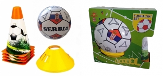 Srbija Set lopta 23cm, 4 cunja i 4 markera DS-WC-1111