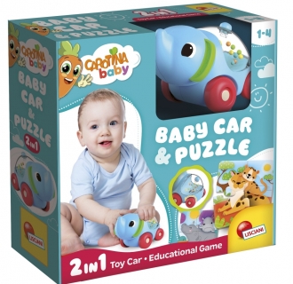 Carotina Baby 2u1 Auto Slon i igra Puzzle Lisciani 102280