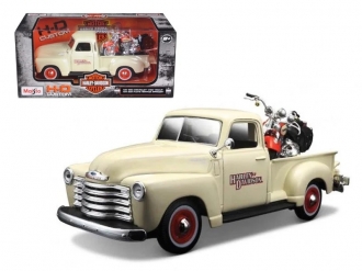 Maisto auto 1:25 1950 Chevrolet 3100 Pickup + 1:24 2001 FLSTS Heritage Springer 32194