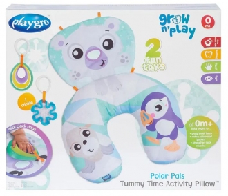 Playgro Grow n' Play Polar Pals Tummy Time Activity jastuk 37x43cm PG0188232