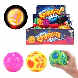 FUN Bouncing ball loptica Web sa svetlom 10cm 3ass 36952Z